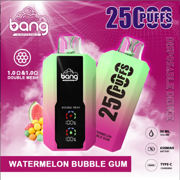 Bang 25000 Puffs 超大屏幕 超大容量可充電拋棄式電子煙 台灣現貨 - 图片 5
