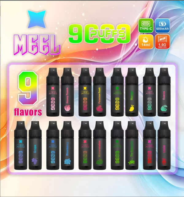 Meel 9000 Puffs 拋棄式電子煙 可充電一次性煙桿  台灣現貨