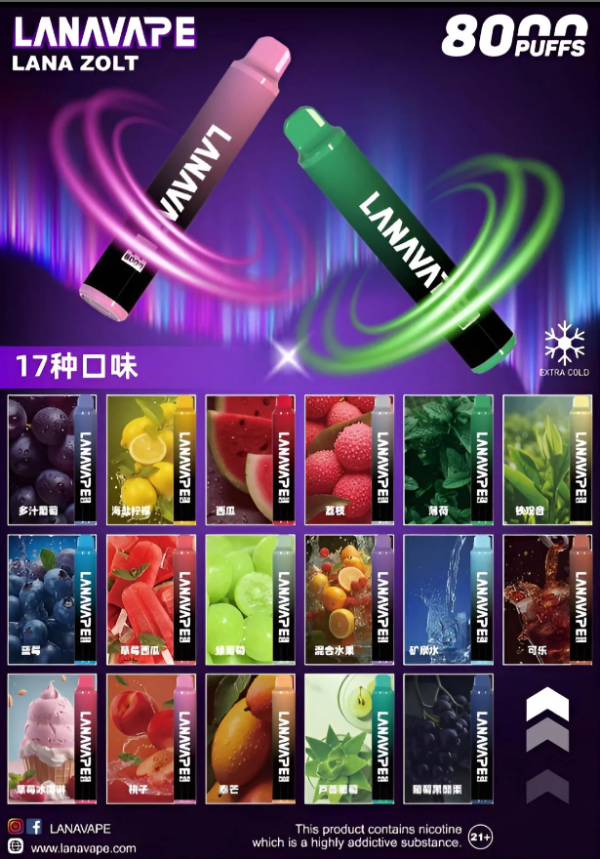 【LANA 】8000口 拋棄式 電子煙 LANA ZOLT 8000 PUFFS  台灣現貨批發
