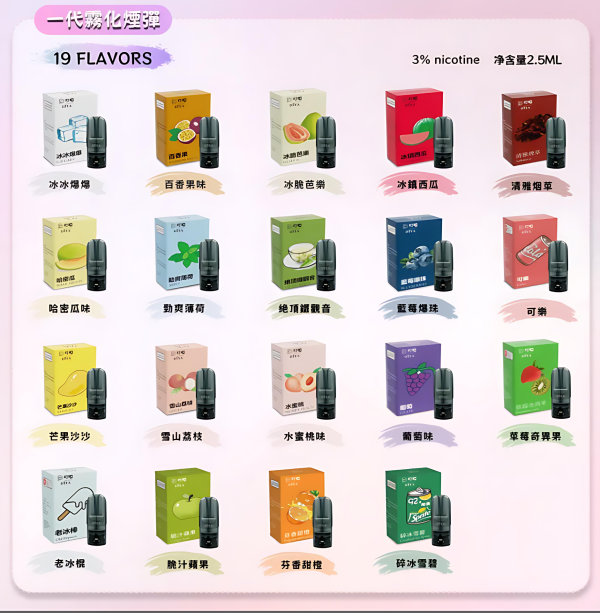 【叮啞煙彈 DIYA】三顆盒裝電子霧化彈｜台灣現貨｜通用叮啞主機/一代主機｜快速出貨 - 图片 3