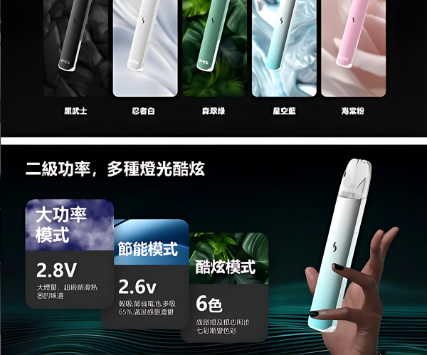 SP2S Pro 國際版主機 二檔功率調節｜六色炫彩發光｜通配一代煙彈｜台灣現貨快速出貨 - 图片 6