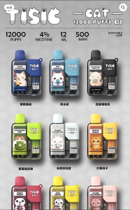 TISIC 貓 12000 Puffs 貓咪拋棄式電子煙|可充電一次性主機|大煙霧持久口感|台灣現貨快速出貨 6 TISIC 貓 12000 Puffs 貓咪拋棄式