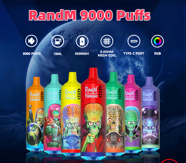 【RandM 9000 Puffs 龍捲風】一次性抛棄式電子煙|歐美爆款霧化棒|超大容量小煙|台灣現貨快速出貨 - 图片 4