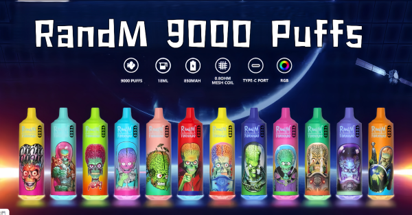 【RandM 9000 Puffs 龍捲風】一次性抛棄式電子煙|歐美爆款霧化棒|超大容量小煙|台灣現貨快速出貨 - 图片 3