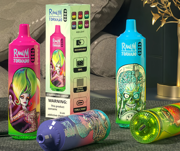 【RandM 9000 Puffs 龍捲風】一次性抛棄式電子煙|歐美爆款霧化棒|超大容量小煙|台灣現貨快速出貨